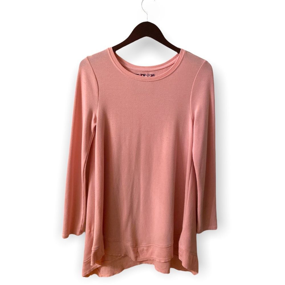 CUPIO Asymmetrical Long Sleeve Pink Tunic